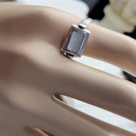 Stress Relief Anxious Ring Spinner Luster MOP 925 - Picture 9 of 11